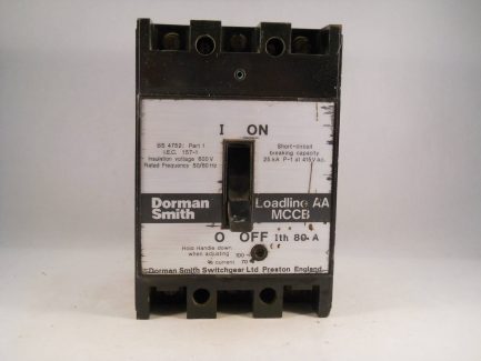 Dorman Smith Loadline MCCB 80 Amp Triple Pole 3 Phase 80A AA LLBAAT80 - Image 2