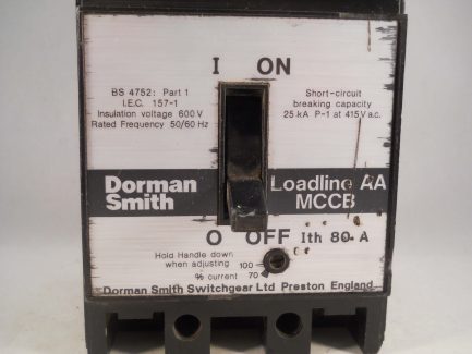 Dorman Smith Loadline MCCB 80 Amp Triple Pole 3 Phase 80A AA LLBAAT80 - Image 5