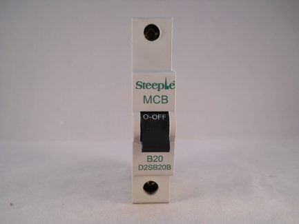 Steeple MCB 20 Amp Type B 20A Single Pole Circuit Breaker D2SB20B - Image 3