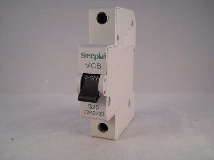 Steeple MCB 20 Amp Type B 20A Single Pole Circuit Breaker D2SB20B - Image 4