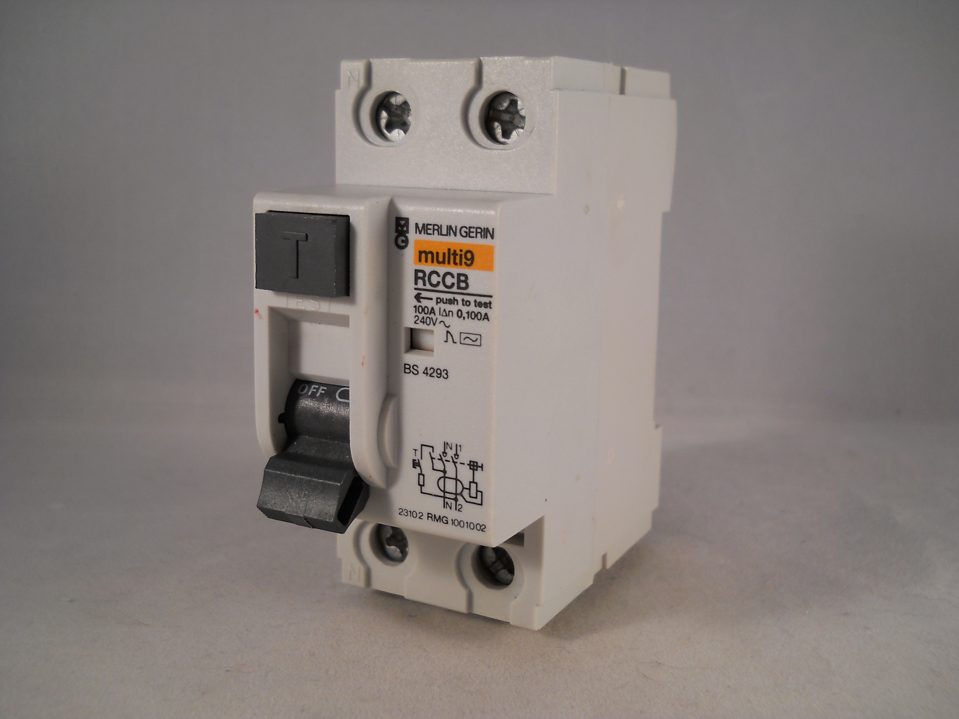 Multi 9 Rccb Merlin Gerin RCCB 100 Amp 100mA Double Pole RCD 100A Multi9 Schneider ...