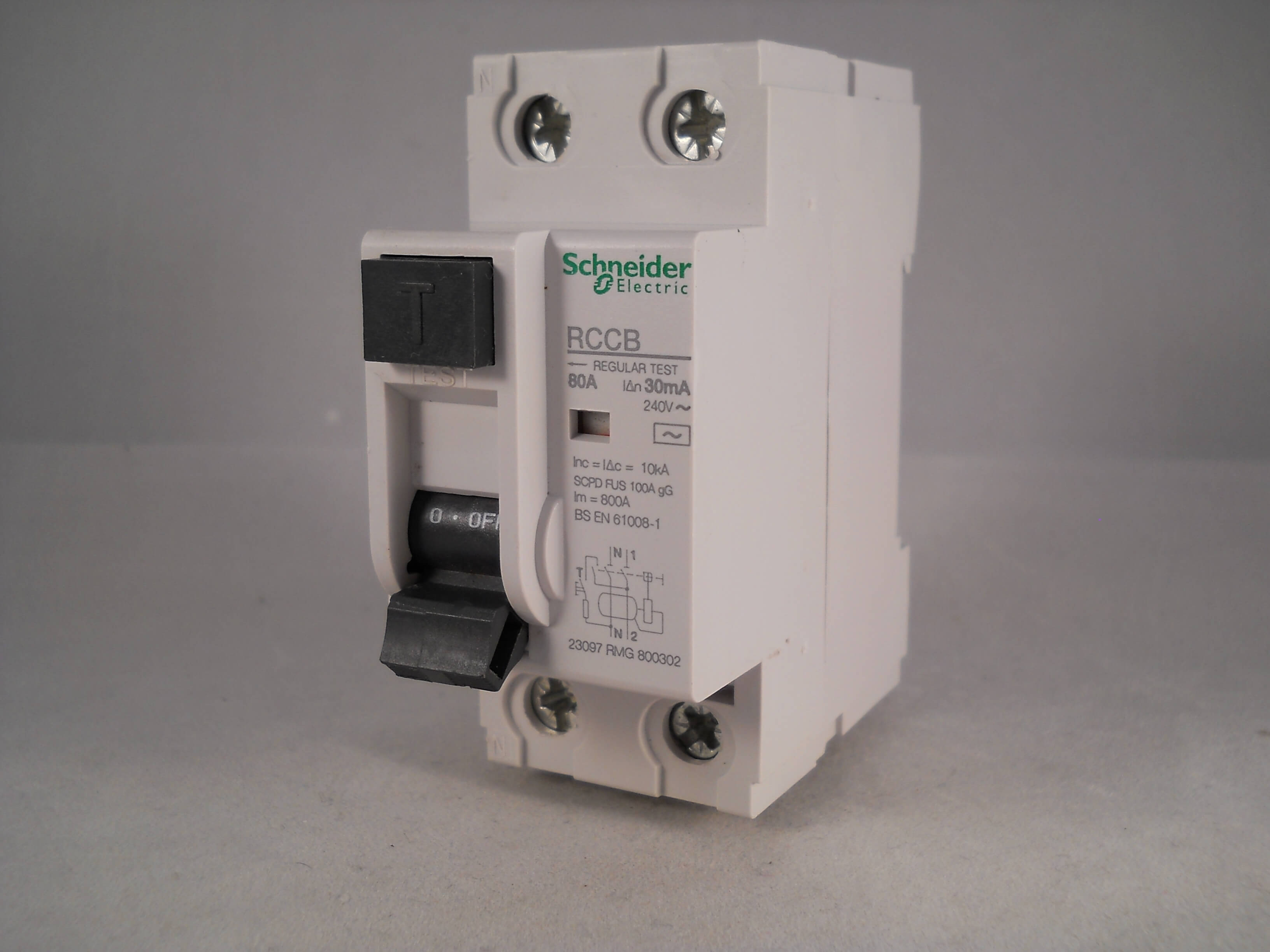 Multi 9 Rccb Schneider RCCB 80 Amp 30mA Double Pole RCD 80A Merlin Gerin Multi 9 ...