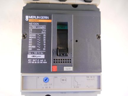 Merlin Gerin MCCB 16 Amp Triple Pole Compact 16A NS100N TM16D MGP0163 - Image 5