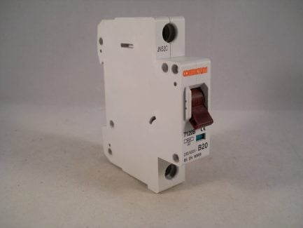 Contactum MCB 20 Amp Type B 20A Single Pole Circuit Breaker 7120B