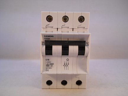 Siemens MCB 16 Amp 5SX23 Type C Triple Pole 16A 3 Phase Circuit Breaker 5SX23C16 - Image 2