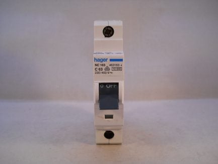 Hager MCB 63 Amp Single Pole Circuit Breaker Type C 63A C63 463163 NC163 - Image 2