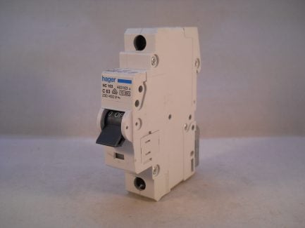 Hager MCB 63 Amp Single Pole Circuit Breaker Type C 63A C63 463163 NC163 - Image 3