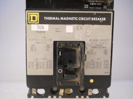 Square D MCCB 50 Amp Triple Pole 3 Phase 50A Series 2 i-Line Breaker SFA3050 - Image 5
