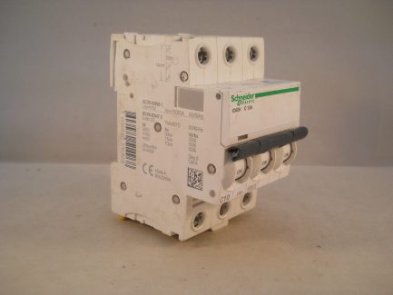 Schneider MCB 10 Amp Acti9 iC60H Type C 10A Triple Pole 3 Phase A9F54310