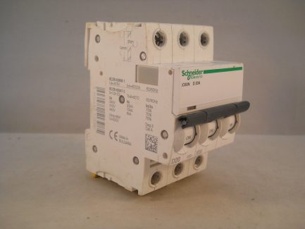Schneider MCB 20 Amp Acti9 iC60H Type D 20A Triple Pole 3 Phase A9F55320