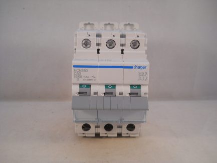 Hager MCB 50 Amp Triple Pole 3 Phase Circuit Breaker Type C 50A NCN350A - Image 2
