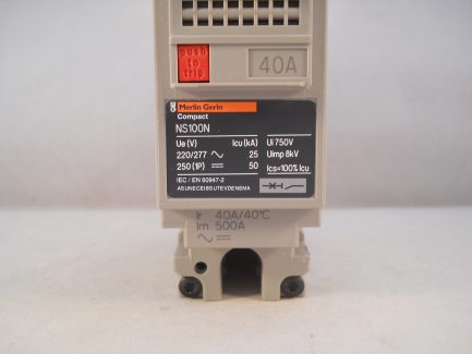 Merlin Gerin MCCB 40 Amp Single Pole Compact 40A Circuit Breaker NS100N1PTM40D - Image 5