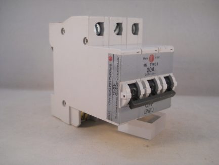 Bill MCB 20 Amp Type 3 M9 Triple Pole 3 Phase 20A Memshield 1 203MC 203MB3 3T203