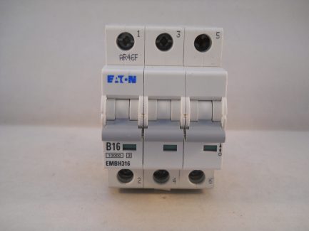 Eaton MCB 16 Amp Type B 16A Triple Pole 3 Phase B16 Memshield 3 EMBH316 - Image 2