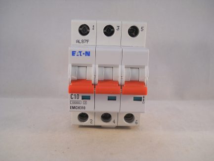 Eaton MCB 10 Amp Type C 10A Triple Pole 3 Phase C10 Memshield 3 EMCH310 - Image 2