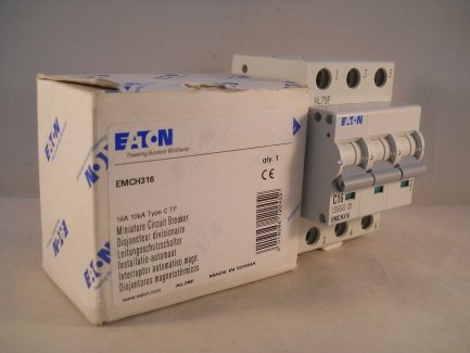 Eaton MCB 16 Amp Type C 16A Triple Pole 3 Phase C16 Memshield 3 EMCH316 NEW