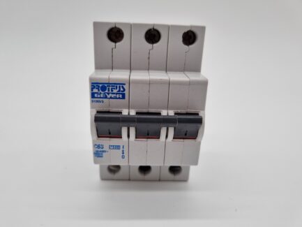 Proteus MCB 63 Amp Triple Pole 3 Phase Breaker Type C 63A Geyer 31063/3 - Image 2