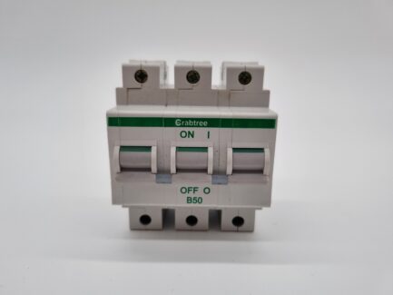 Crabtree Polestar MCB 50 Amp Type B 50A Triple Pole 3 Phase Breaker 63B/50 NEW - Image 3