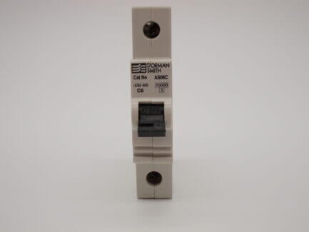 Dorman Smith MCB 6 Amp Type C 6A Single Pole Circuit Breaker AS06C Series 1 - Image 2