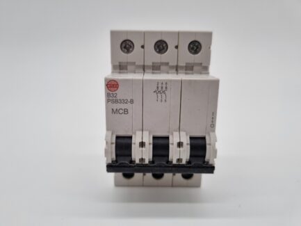 Wylex MCB 32 Amp Triple Pole Circuit Breaker Type B 32A PSB332-B Series 3 - Image 2