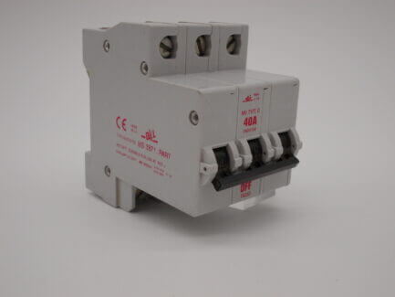 Bill MCB 40 Amp Type D M9 Triple Pole 3 Phase Breaker 40A MEM 403MB4 4T403 T403D