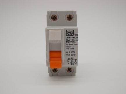 MK RCD 63 Amp 30mA Double Pole 63A Sentry LN5760SCU - Image 2