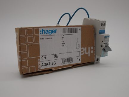 Hager RCBO 16 Amp 30mA Type B 16A Compact B16 ADA Range ADA316G NEW