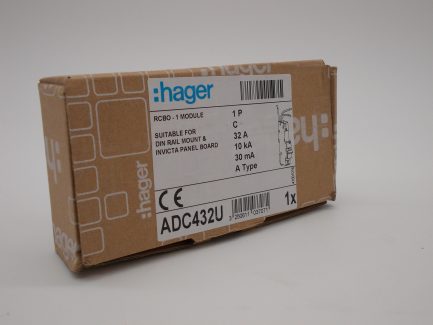 Hager RCBO 32 Amp 30mA Type C 32A 103707 C32 ADA Range ADC432U NEW - Image 6