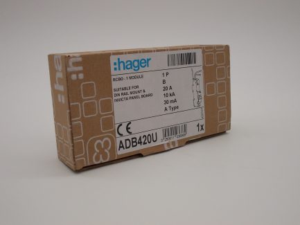Hager RCBO 20 Amp 30mA Type B 20A 103686 B20 ADB Range ADB420U NEW - Image 6