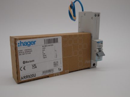 Hager AFDD RCBO 20 Amp 30mA Type B 20A B20 Arc Fault Detection ARR920U NEW