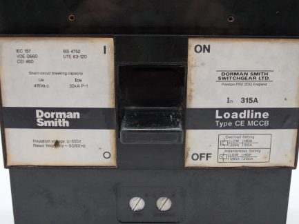Dorman Smith Loadline MCCB 315 Amp Triple Pole 3 Phase 315A CE LLBCET315 - Image 5