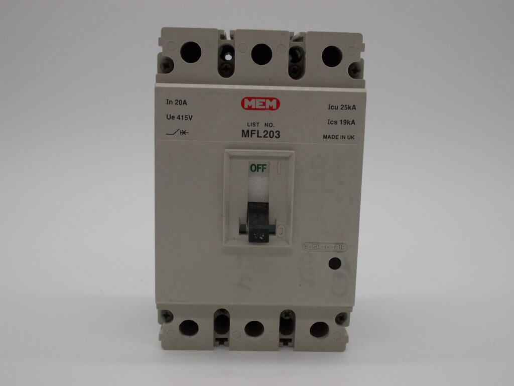 MEM MCCB 20 Amp Triple Pole 20A 3 Phase Breaker Bill TLF203 Memshield 2 ...