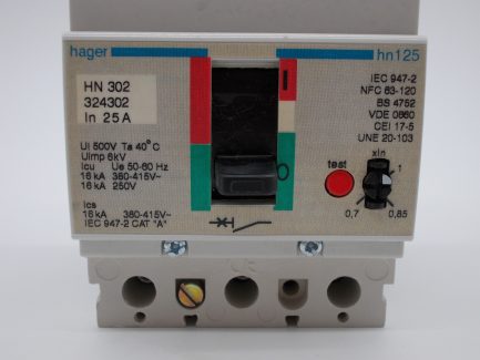 Hager MCCB 25 Amp Triple Pole 25A 3 Phase Breaker HN125 HN302 - Image 5