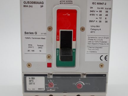 Eaton MCCB 80 Amp Triple Pole 80A 3 Phase Breaker Series G GJS3080AAG - Image 5