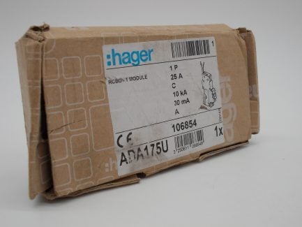 Hager RCBO 25 Amp 30mA Type C 25A 106855 C25 ADA Range ADA175U NEW - Image 6