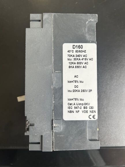 GE Record MCCB 63 Amp Triple Pole 3 Phase 63A D160 D160063 - Image 2